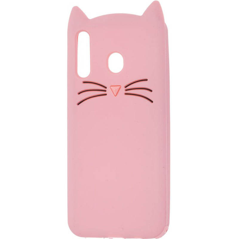 Силиконовая накладка 3D Cat для Samsung Galaxy A20 / A30 (Розовый)