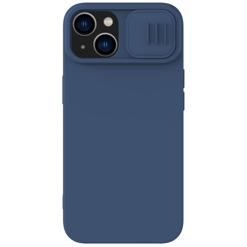 Силіконова накладка Nillkin Camshield Silky для Apple iPhone 14 Plus (6.7") (Синій)