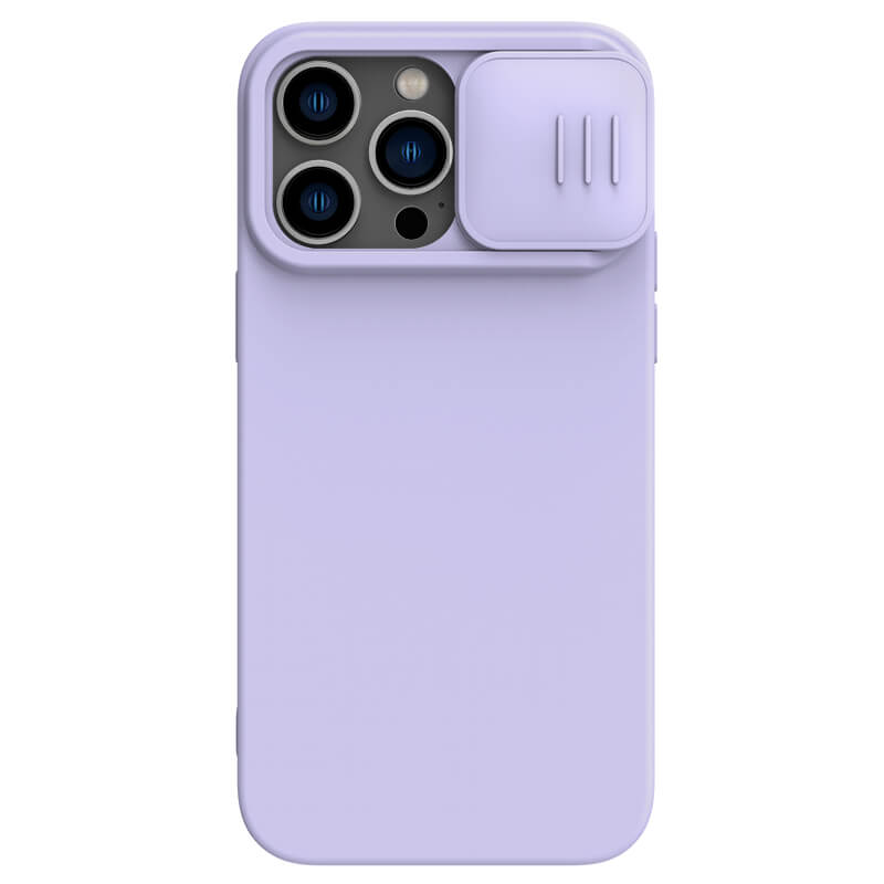 Силіконова накладка Nillkin Camshield Silky для Apple iPhone 14 Pro Max (6.7") (Бузковий)