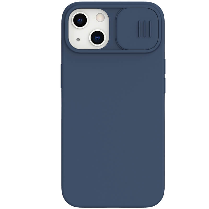Силіконова накладка Nillkin Camshield Silky Magnetic для Apple iPhone 14 (6.1") (Синій)