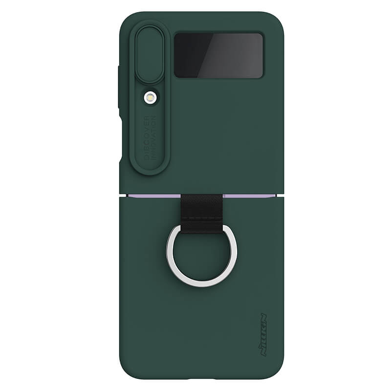 Силіконова накладка Nillkin Camshield Silky Magnetic для Samsung Galaxy Z Flip4 (Forest Green)