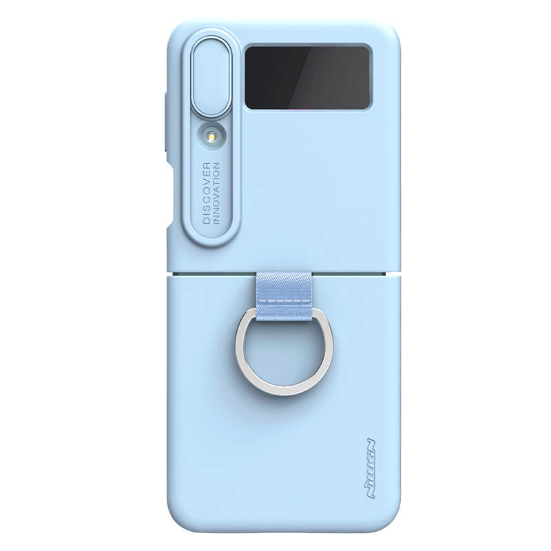 Силиконовая накладка Nillkin Camshield Silky для Samsung Galaxy Z Flip4 (Haze Blue)