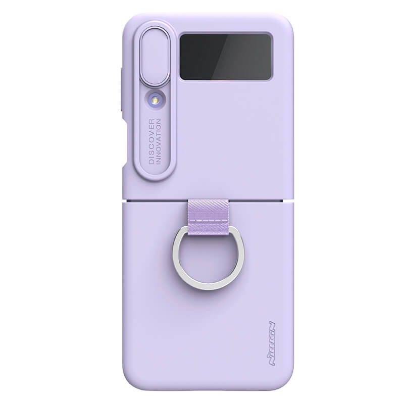 Силіконова накладка Nillkin Camshield Silky Magnetic для Samsung Galaxy Z Flip4 (Misty Purple)