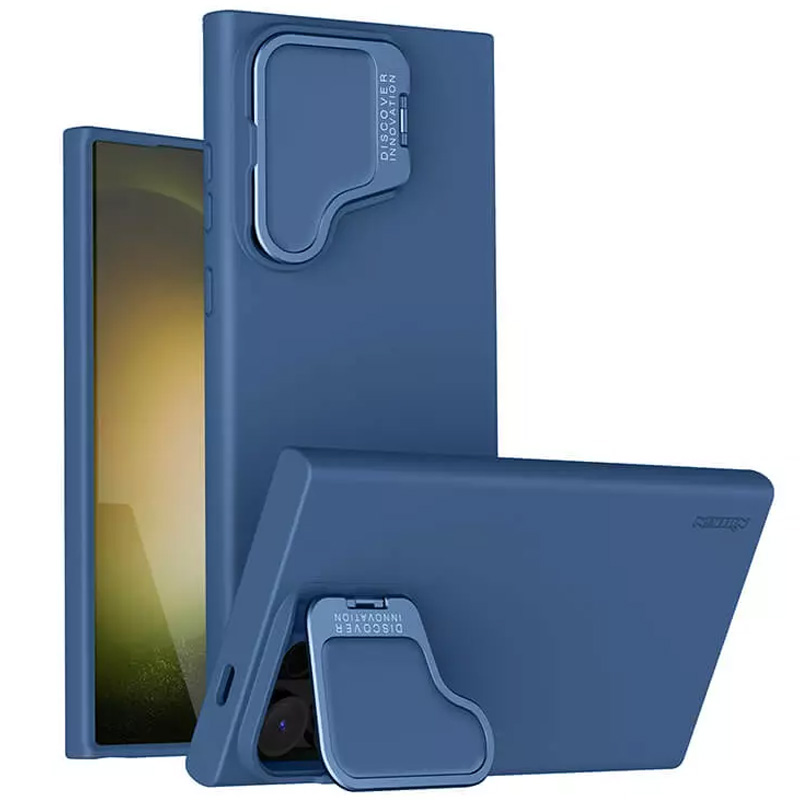 Силиконовая накладка Nillkin Camshield Silky Prop для Samsung Galaxy S24 Ultra (Blue)
