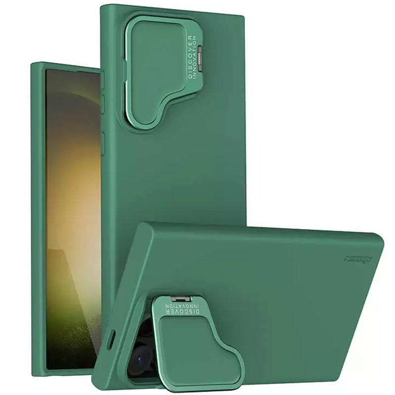 Силіконова накладка Nillkin Camshield Silky Prop для Samsung Galaxy S24 Ultra (Dark Green)
