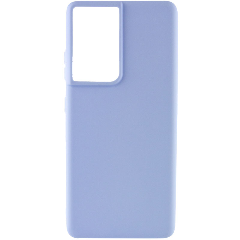 Силиконовый чехол Candy для Samsung Galaxy S21 Ultra (Голубой / Lilac Blue)