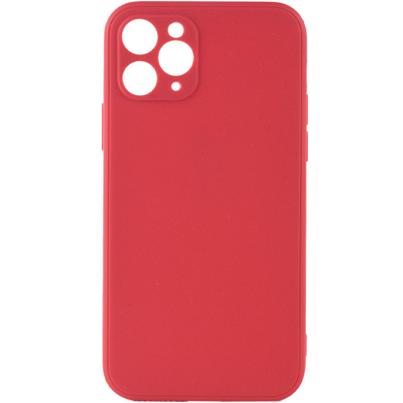 Силиконовый чехол Candy Full Camera для Apple iPhone 11 Pro Max (6.5") (Красный / Camellia)