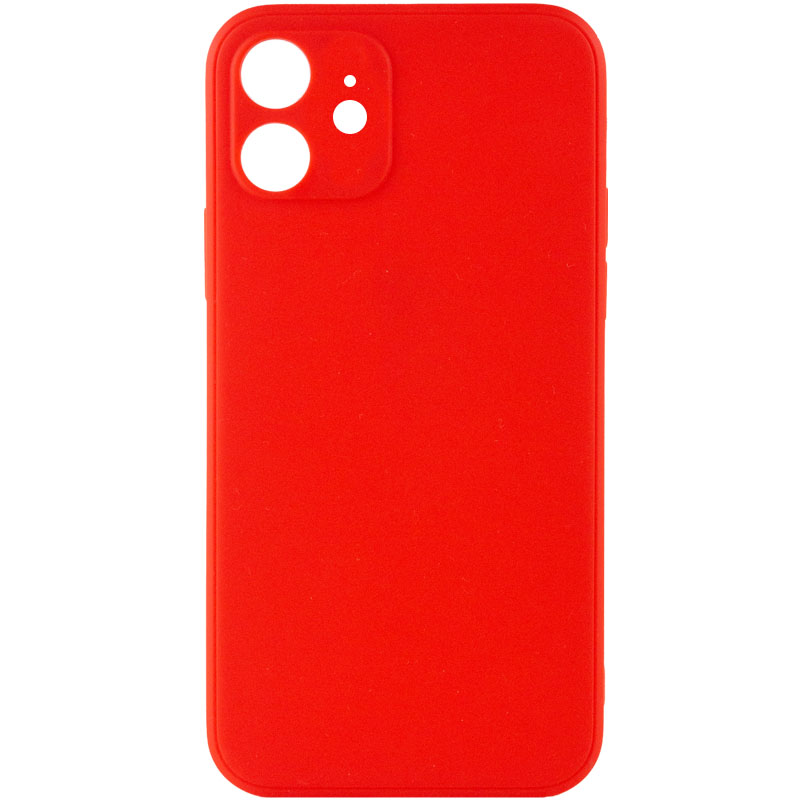 Силиконовый чехол Candy Full Camera для Apple iPhone 12 (6.1") (Красный / Red)