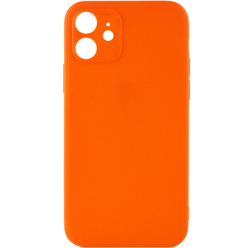 Силиконовый чехол Candy Full Camera для Apple iPhone 12 (6.1") (Оранжевый / Orange)