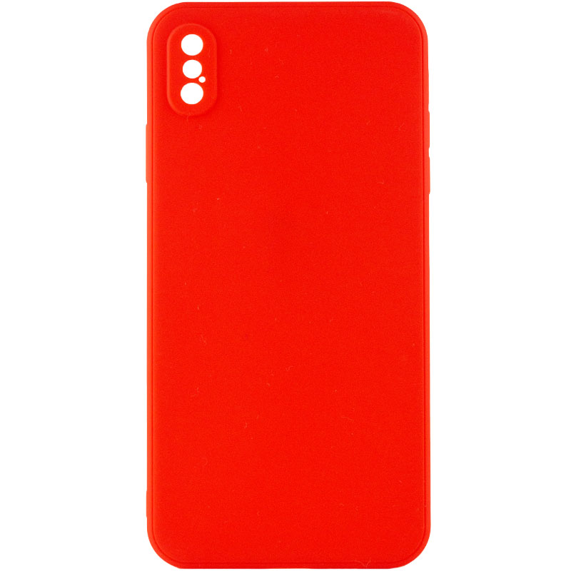 Силиконовый чехол Candy Full Camera для Apple iPhone X / XS (5.8") (Красный / Red)