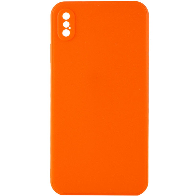 Силиконовый чехол Candy Full Camera для Apple iPhone XS Max (6.5") (Оранжевый / Orange)
