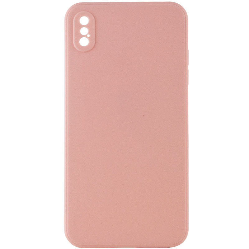 Силиконовый чехол Candy Full Camera для Apple iPhone XS Max (6.5") (Розовый / Pink Sand)