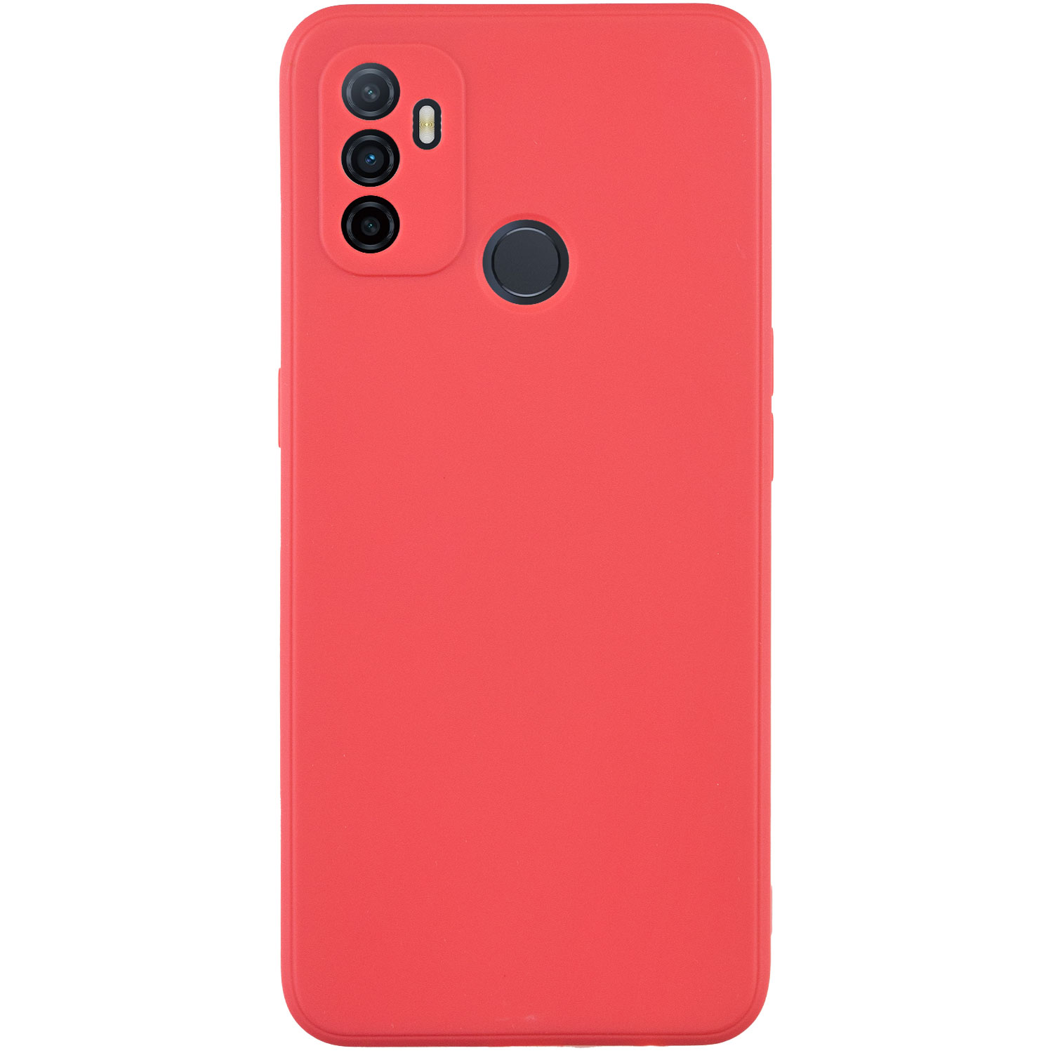 Силиконовый чехол Candy Full Camera для Oppo A53 (Красный / Camellia)