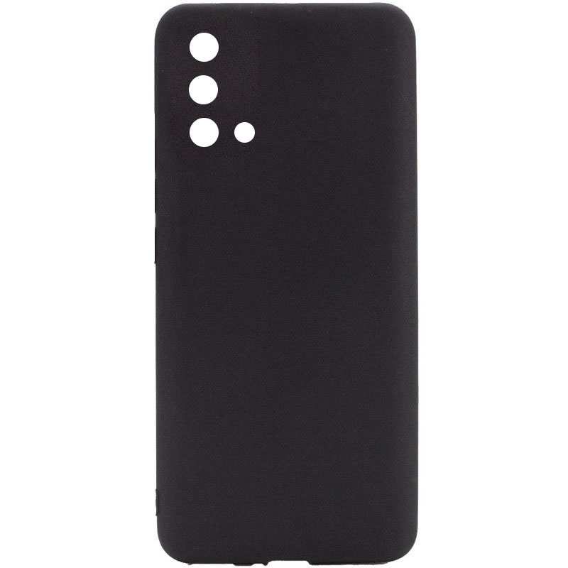 Силиконовый чехол Candy Full Camera для Oppo A74 4G (Черный / Black)