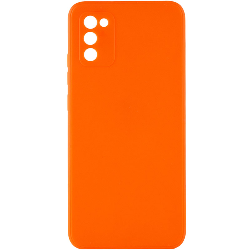 Силиконовый чехол Candy Full Camera для Samsung Galaxy A02s (Оранжевый / Orange)