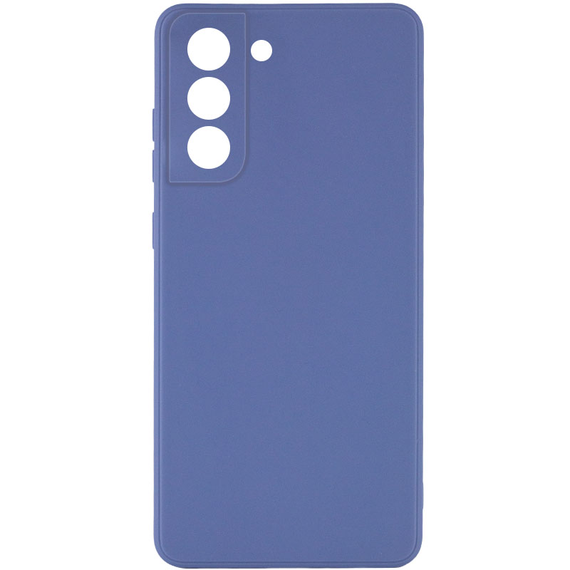 Силиконовый чехол Candy Full Camera для Samsung Galaxy S21 FE (Голубой / Mist blue)