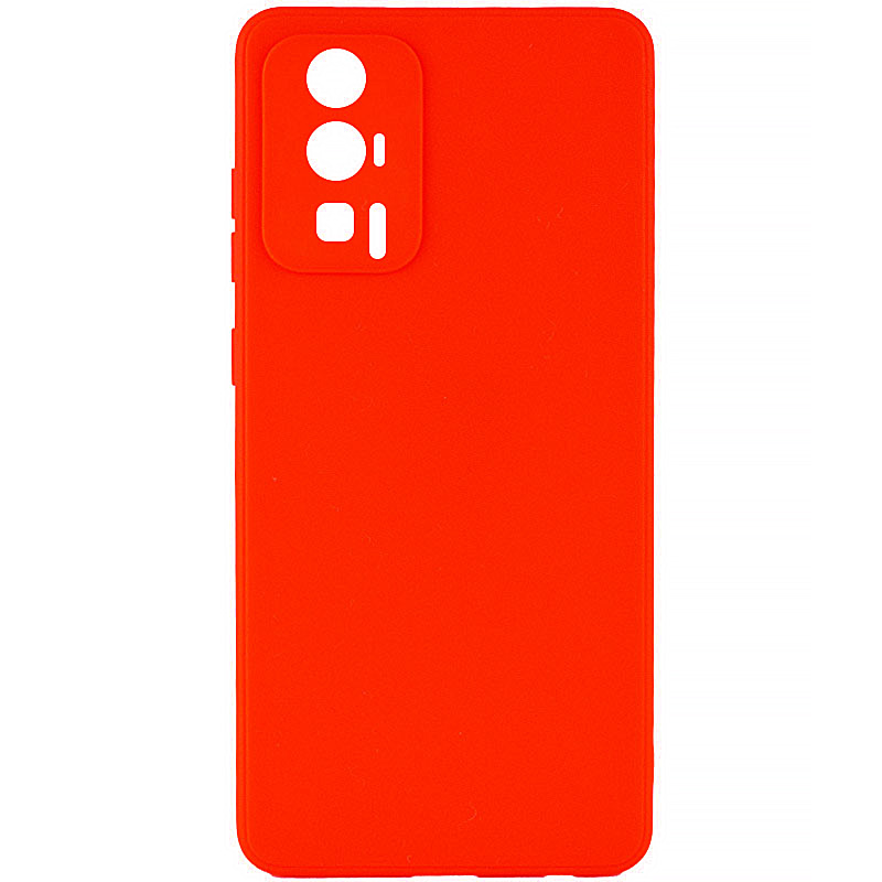 Силиконовый чехол Candy Full Camera для Xiaomi Poco F5 Pro (Красный / Red)