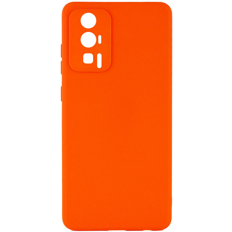 Силиконовый чехол Candy Full Camera для Xiaomi Poco F5 Pro (Оранжевый / Orange)