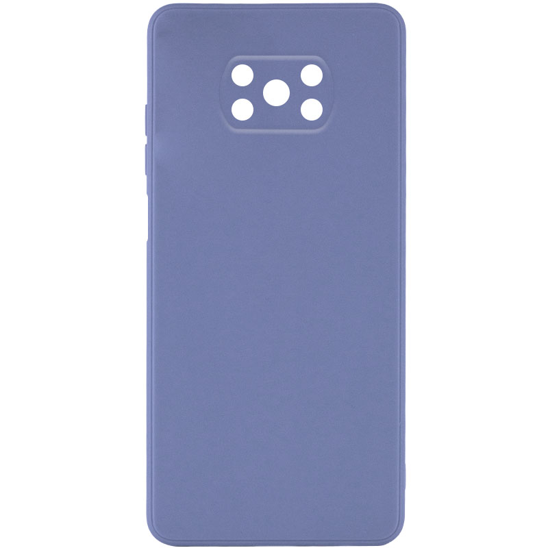 Силиконовый чехол Candy Full Camera для Xiaomi Poco X3 NFC / Poco X3 Pro (Голубой / Mist blue)