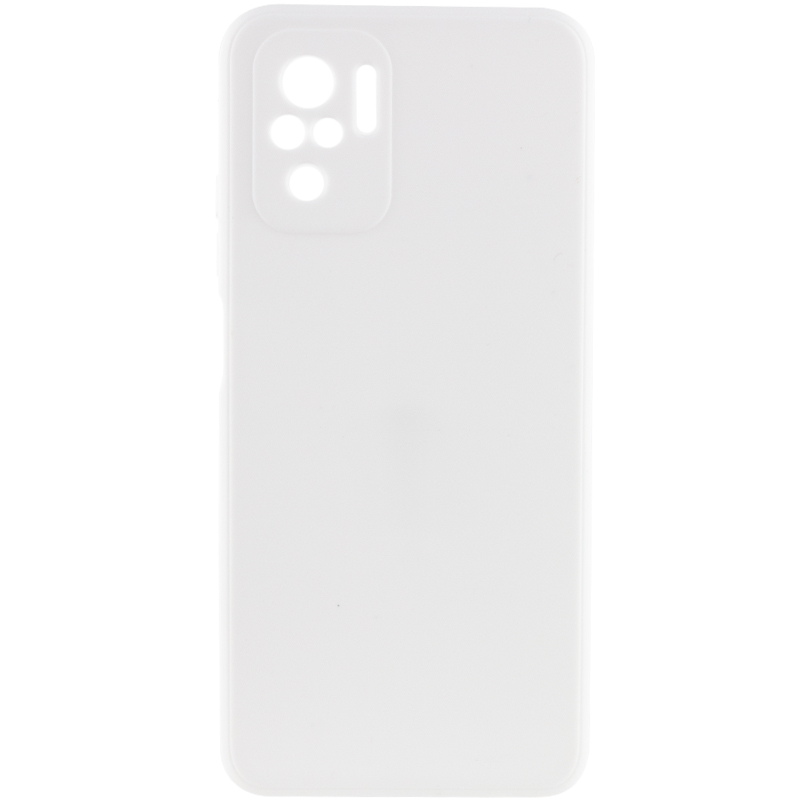 Силиконовый чехол Candy Full Camera для Xiaomi Redmi Note 10 / Note 10s (Белый / White)