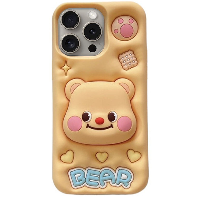 Силиконовый чехол Funny 3D для Apple iPhone 14 Pro (6.1") (Little bear)