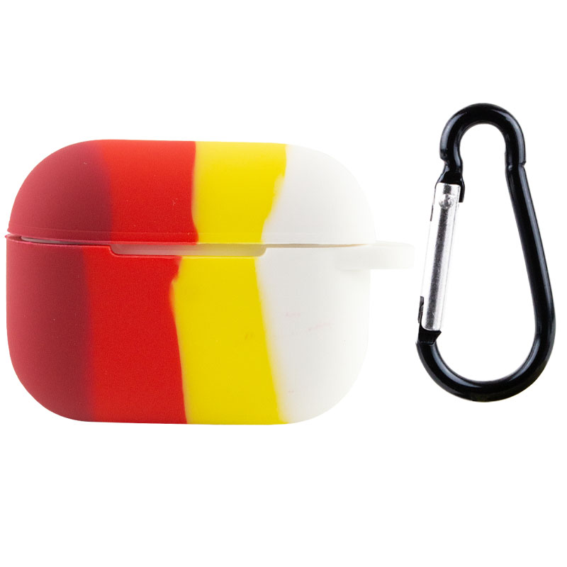Силиконовый футляр Colorfull для наушников AirPods Pro (Красный / Белый)