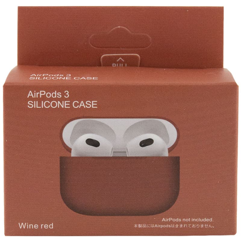 Силиконовый футляр для наушников AirPods 3 Красный / Wine red в магазине onecase.com.ua