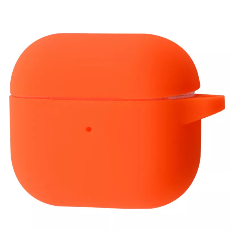 Силиконовый футляр New с карабином для наушников AirPods 3 (Оранжевый / Orange)