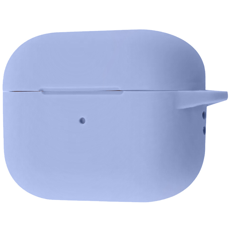 Силиконовый футляр New с карабином для наушников Airpods Pro 2 (Голубой / Lilac Blue)
