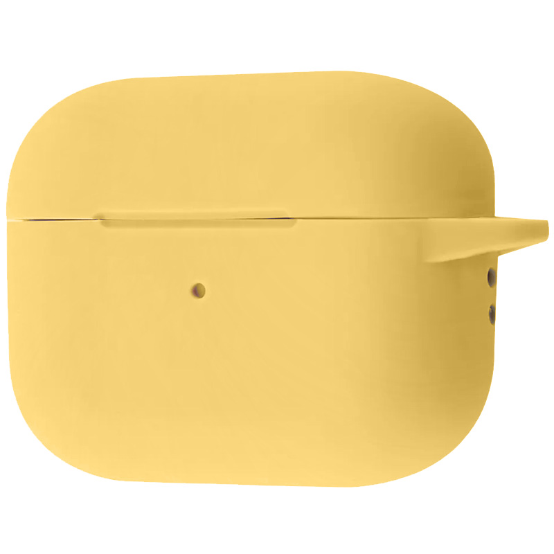 Силиконовый футляр New с карабином для наушников Airpods Pro 2 (Желтый / Yellow)