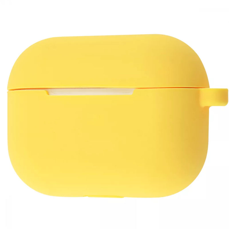 Силиконовый футляр New с карабином для наушников Airpods Pro (Желтый / Canary Yellow)