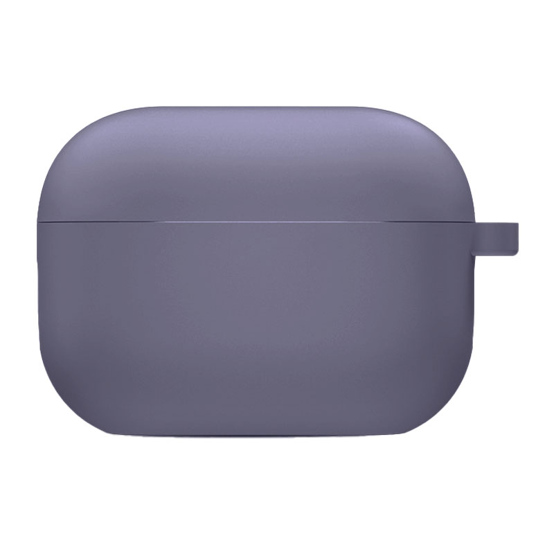 Силиконовый футляр с микрофиброй для наушников Airpods 3 (Серый / Lavender Gray)