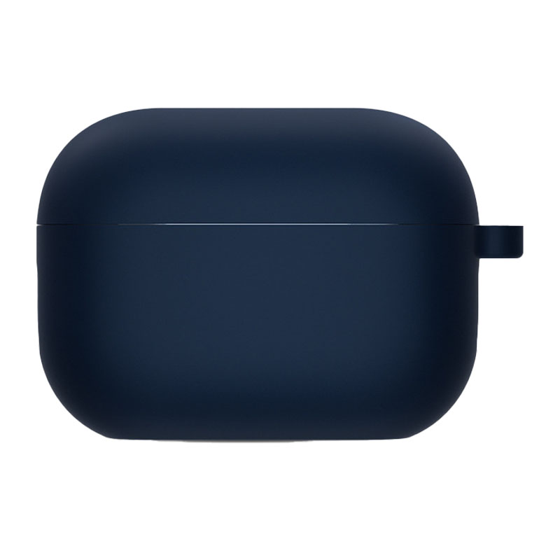 Силиконовый футляр с микрофиброй для наушников Airpods 3 (Синий / Midnight blue)