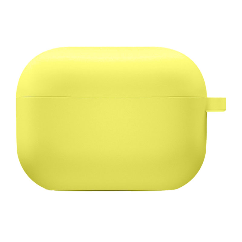 Силіконовий футляр з мікрофіброю для навушників Airpods 4 (Жовтий / Bright Yellow)