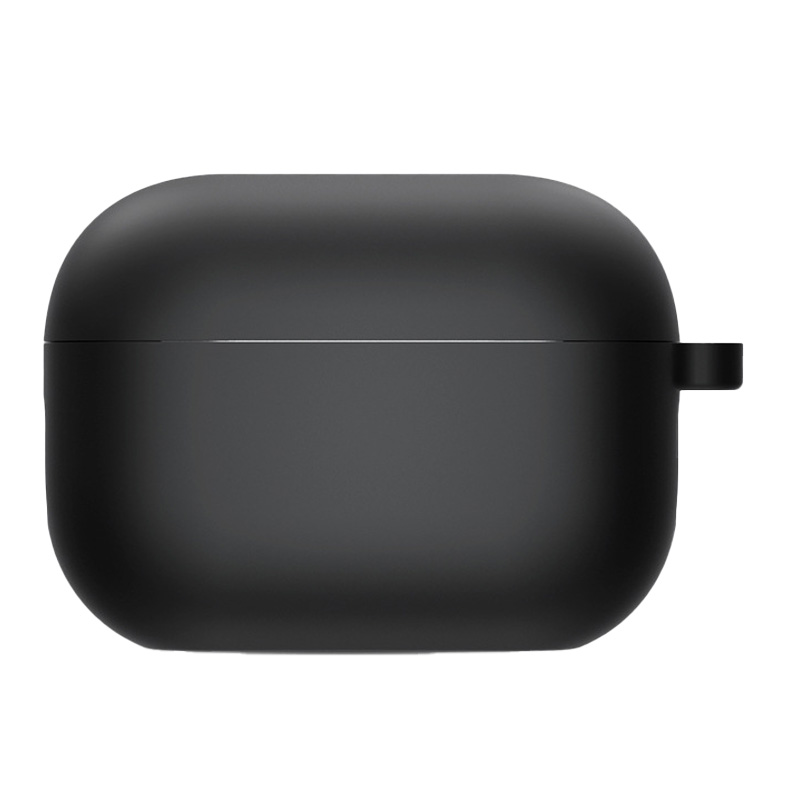 Силіконовий футляр з мікрофіброю для навушників Airpods Pro 2 (Чорний / Black)