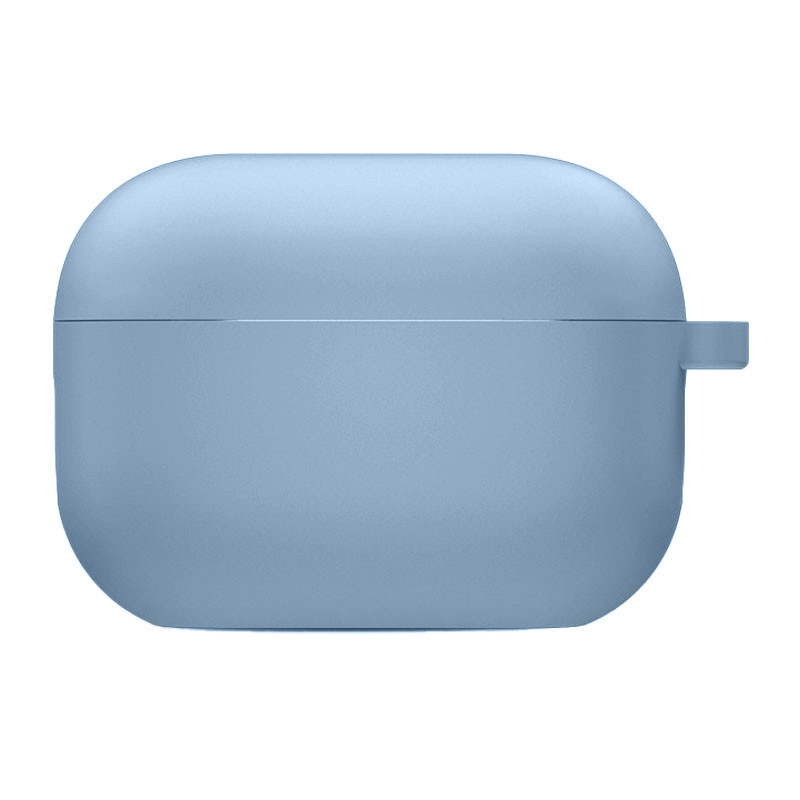 Силіконовий футляр з мікрофіброю для навушників Airpods Pro 2 (Блакитний / Lilac Blue)
