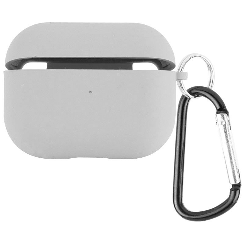 Силіконовий футляр з мікрофіброю для навушників Airpods Pro 2 (Сірий / Stone)