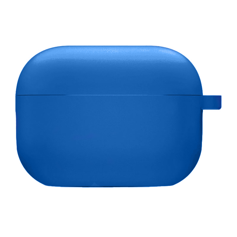 Силиконовый футляр с микрофиброй для наушников Airpods Pro 2 (Синий / Royal blue)