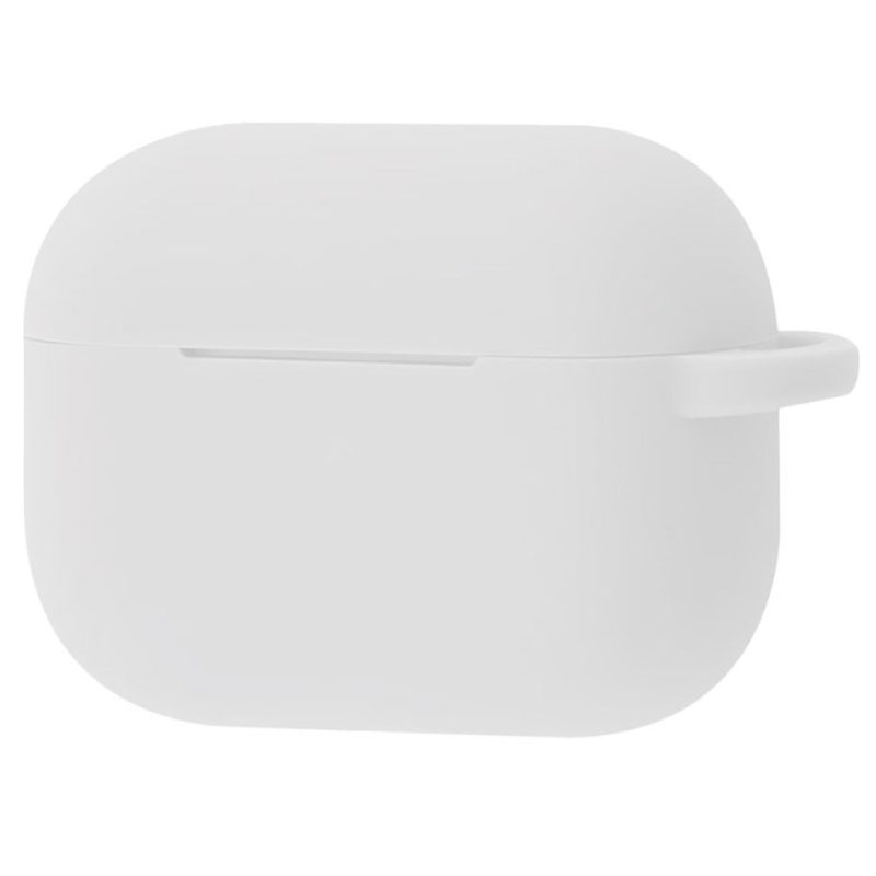 Силіконовий футляр Shock-proof для навушників AirPods Pro + карабін (Білий / White)