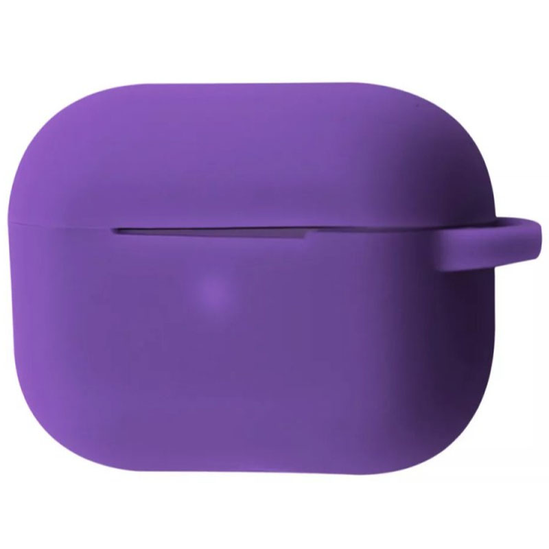 Силиконовый футляр Shock-proof для наушников AirPods Pro + карабин (Фиолетовый / Ultra Violet)