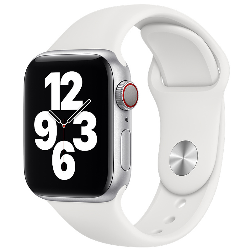 Силиконовый ремешок для Apple Watch 38/40/41/42mm(ser.10) (Белый / White)
