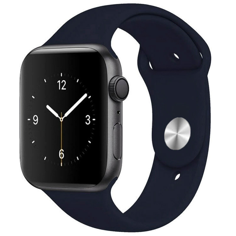 Силиконовый ремешок для Apple watch 38mm/40mm/41mm (Темно-синий / Midnight blue)