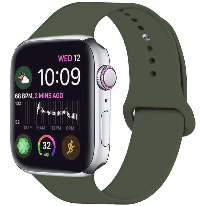 Силиконовый ремешок для Apple watch 38mm/40mm/41mm (Зеленый / Forest green)