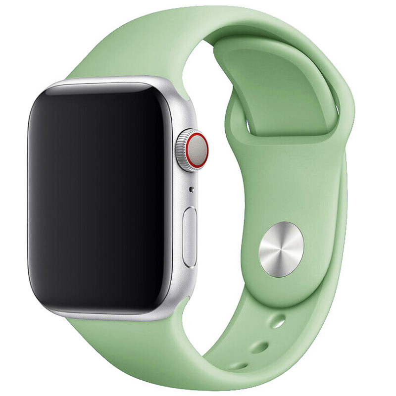 Силиконовый ремешок для Apple watch 42mm/44mm/45mm/49mm (Мятный / Mint)