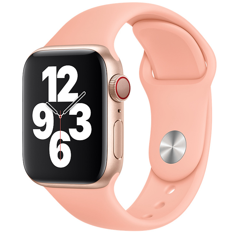 Силиконовый ремешок для Apple watch 42mm/44mm/45mm/49mm (Розовый / Flamingo)