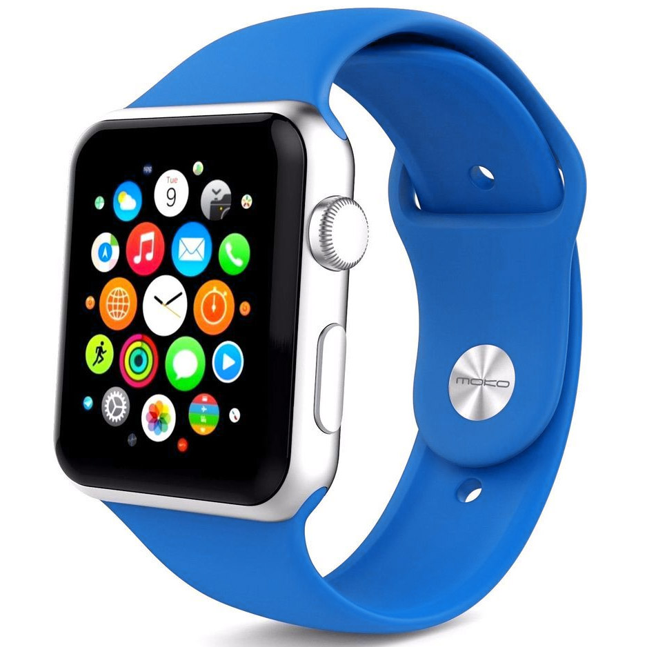 Силиконовый ремешок для Apple watch 42mm/44mm/45mm/49mm (Синий / Royal blue)