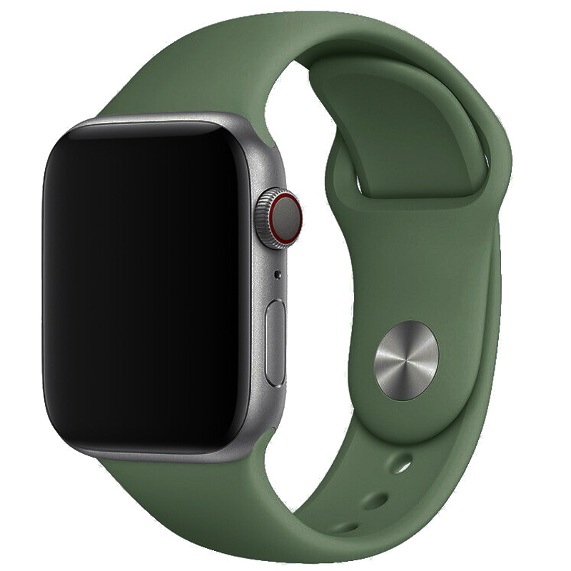 Силиконовый ремешок для Apple watch 42mm/44mm/45mm/49mm (Зеленый / Army green)
