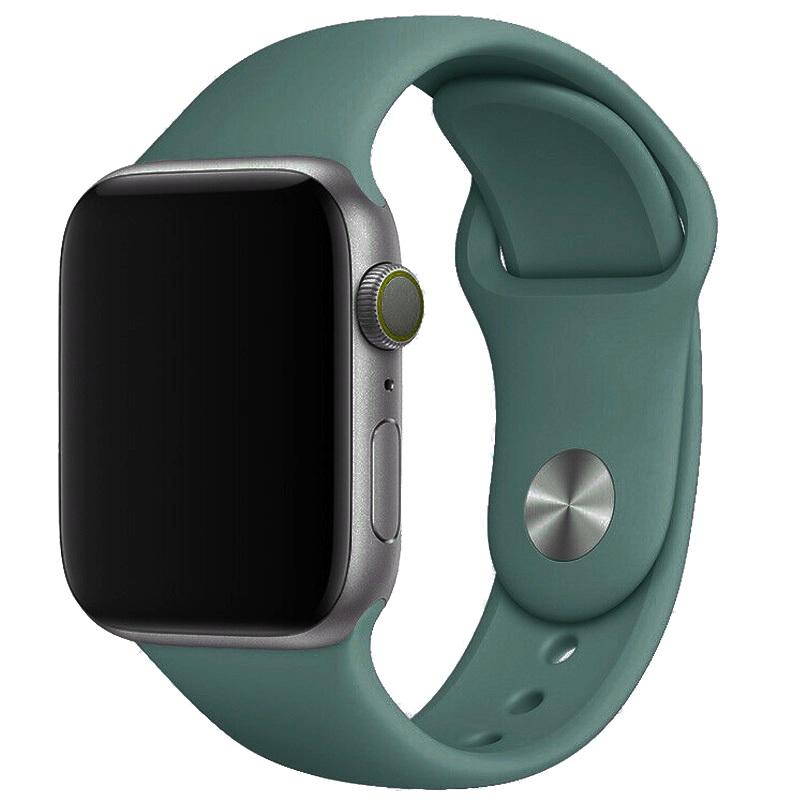 Силиконовый ремешок для Apple watch 42mm/44mm/45mm/49mm (Зеленый / Pine green)