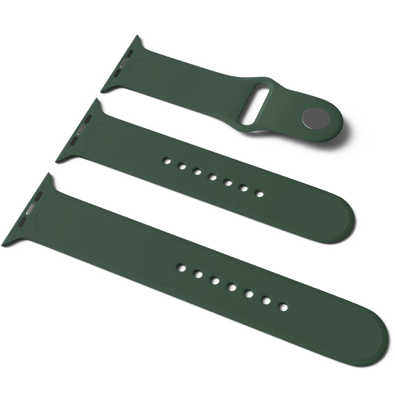 Силиконовый ремешок для Apple Watch Sport Band 38 / 40 / 41 (S/M & M/L) 3pcs (Зеленый / Army green)