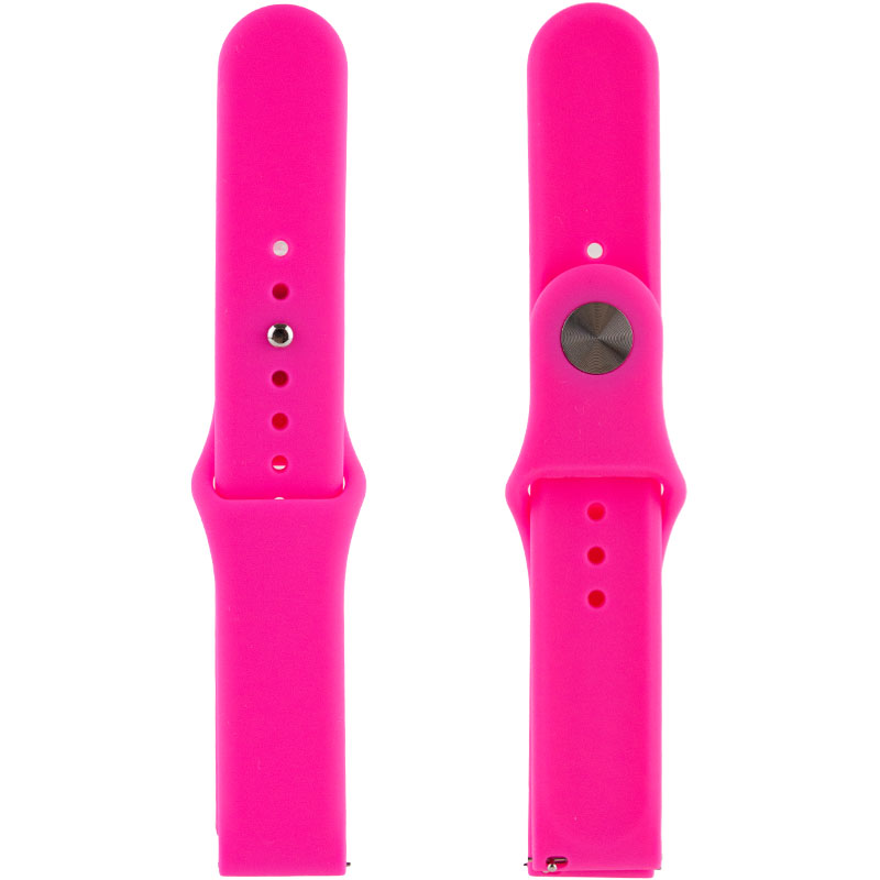 Силиконовый ремешок Sport для Xiaomi Amazfit/Samsung 20 mm (Розовый / Barbie pink)